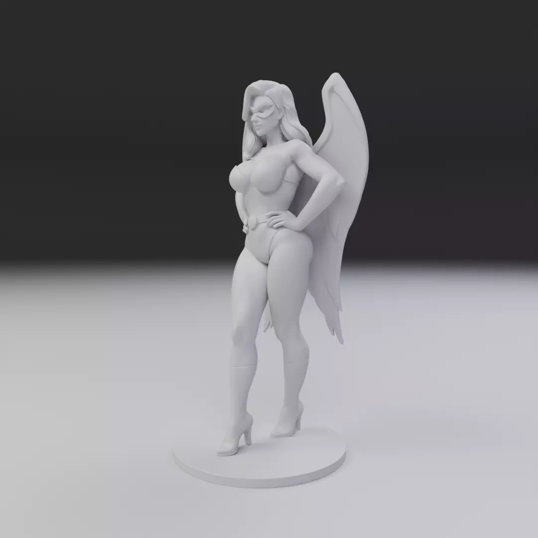 hawk woman classic 3D print model_10