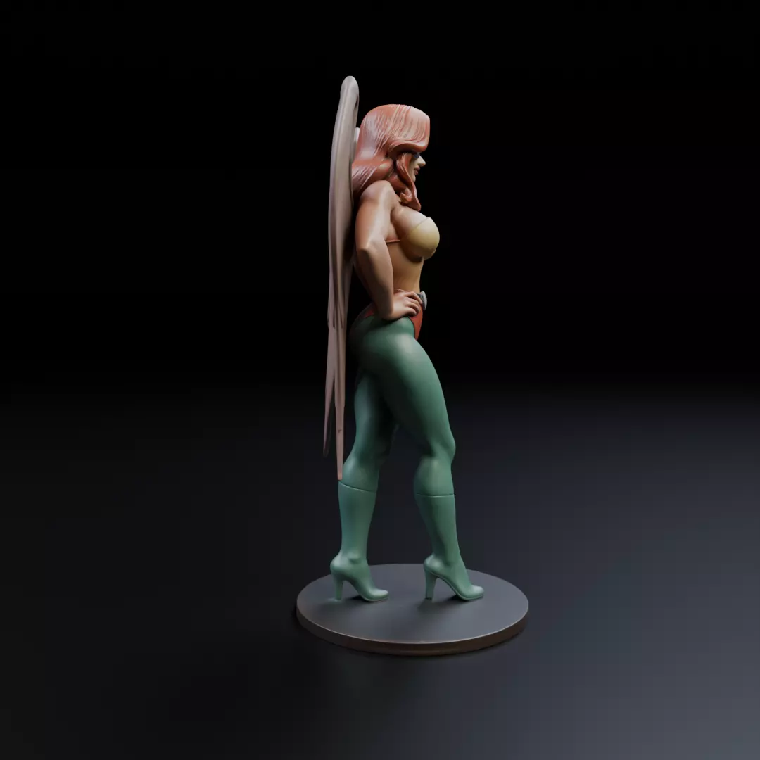 hawk woman classic 3D print model_1
