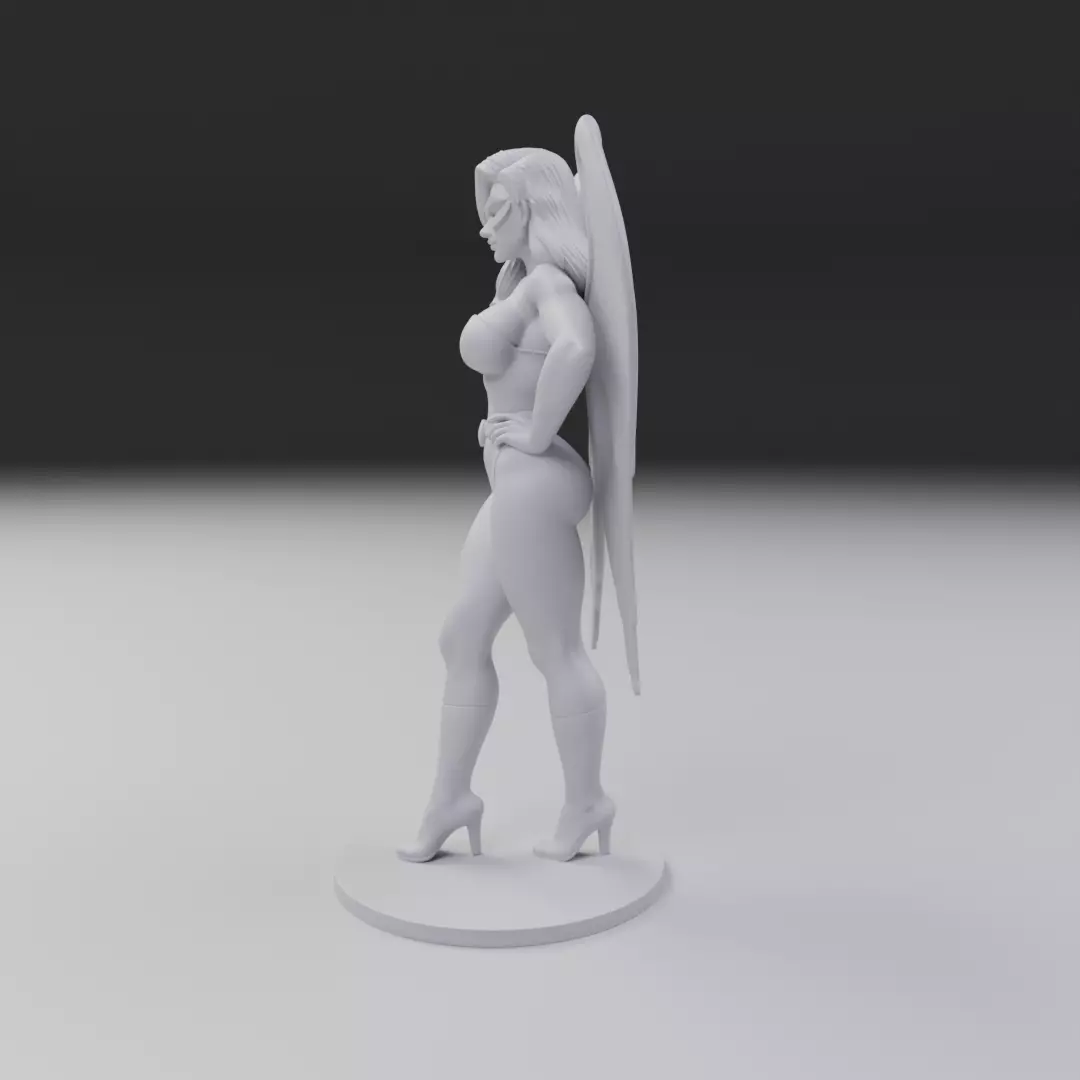 hawk woman classic 3D print model_4