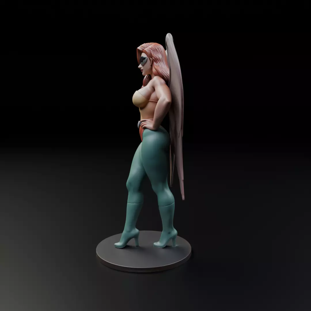 hawk woman classic 3D print model_3