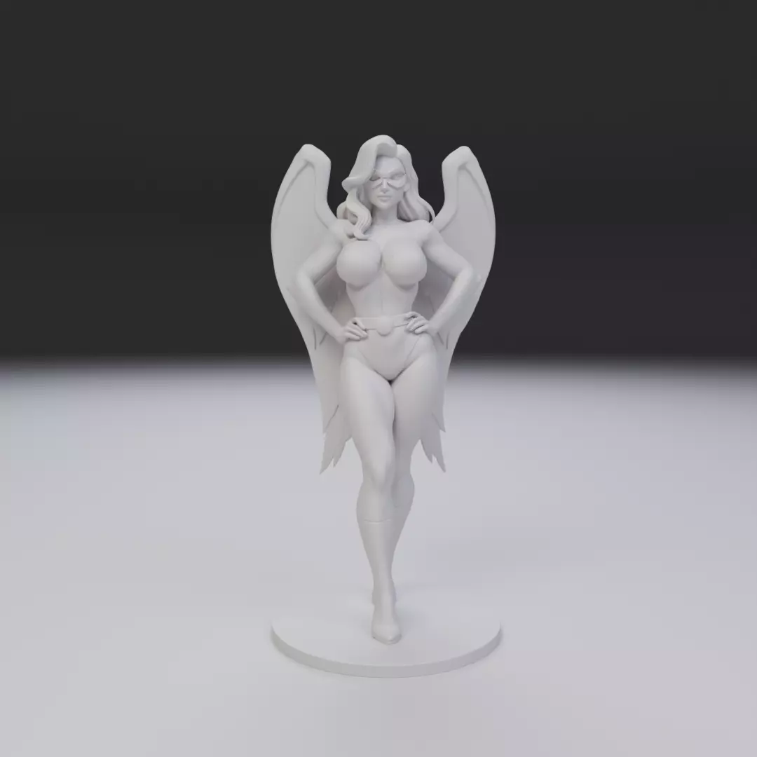 hawk woman classic 3D print model_16