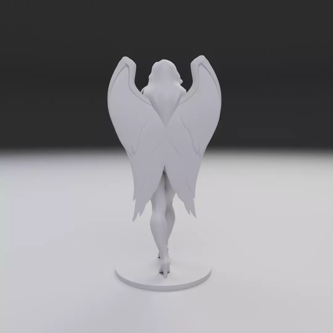 hawk woman classic 3D print model_6