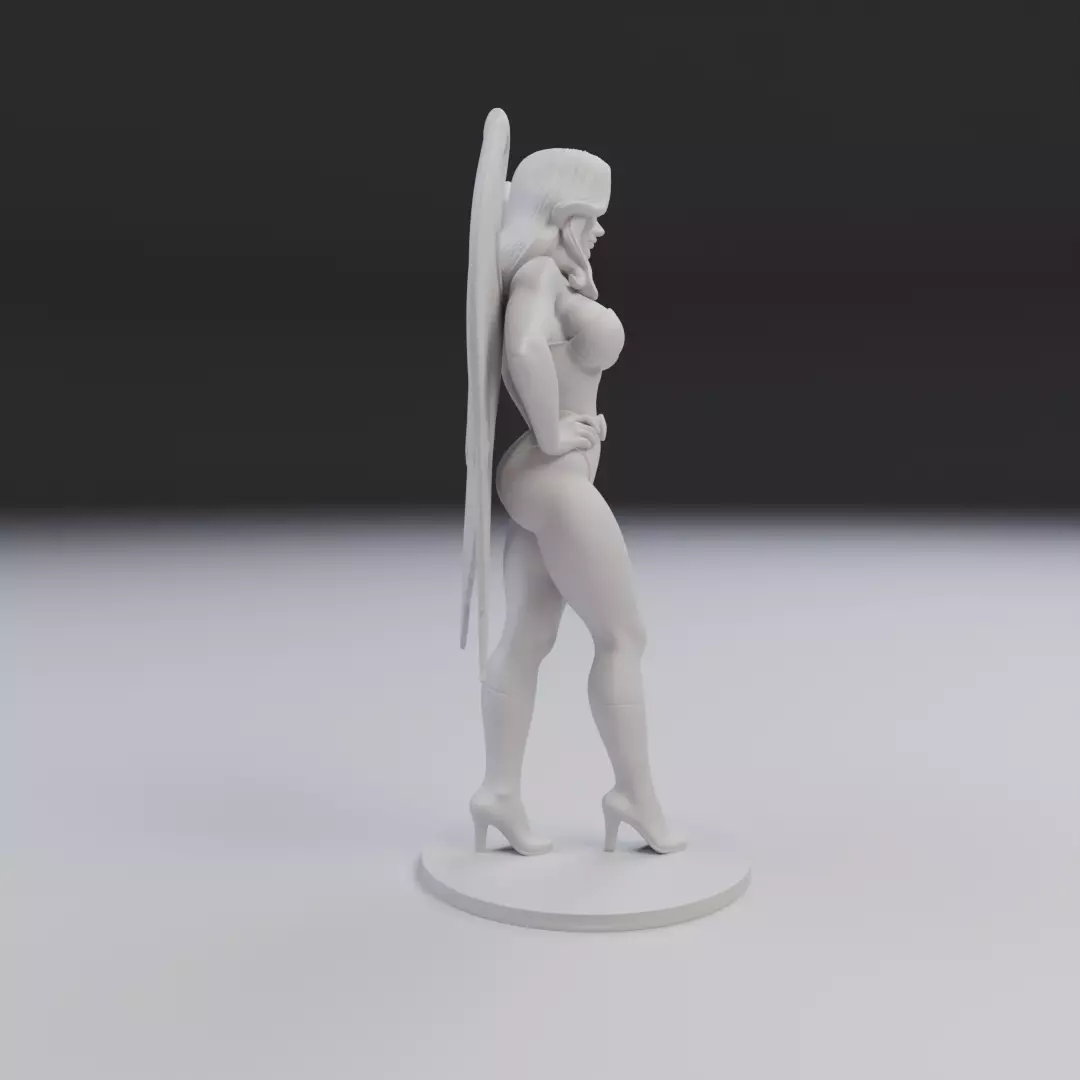 hawk woman classic 3D print model_2