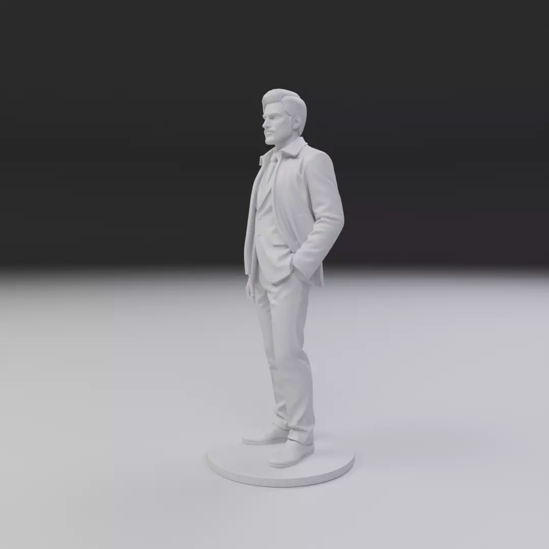male model man 3D print model_10