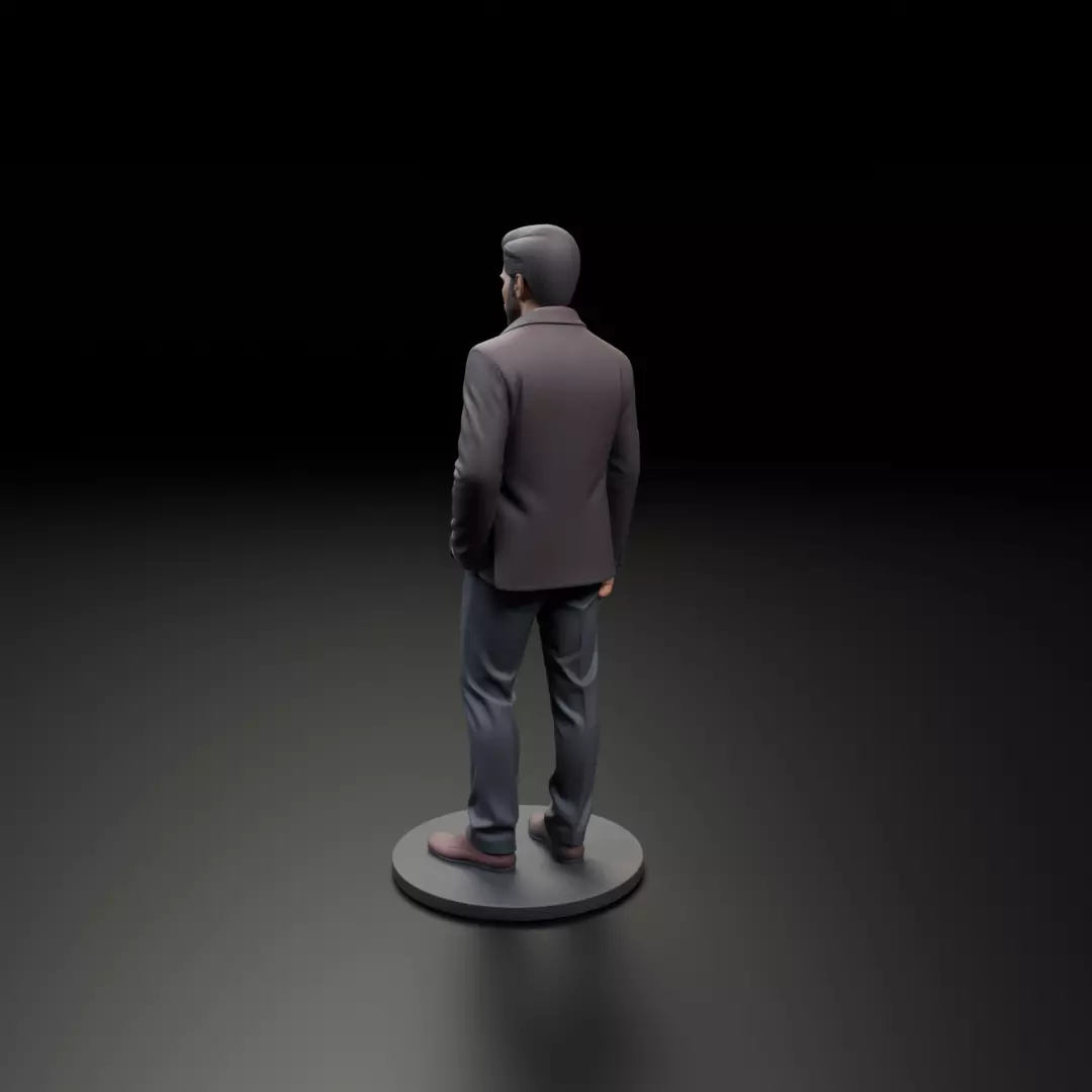 male model man 3D print model_7