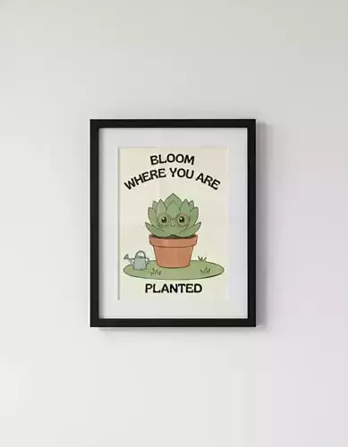 Bloom Where You Are Planted wall art