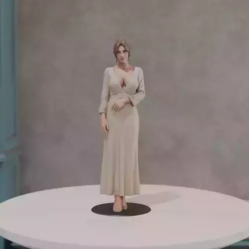 woman model in pin up dress