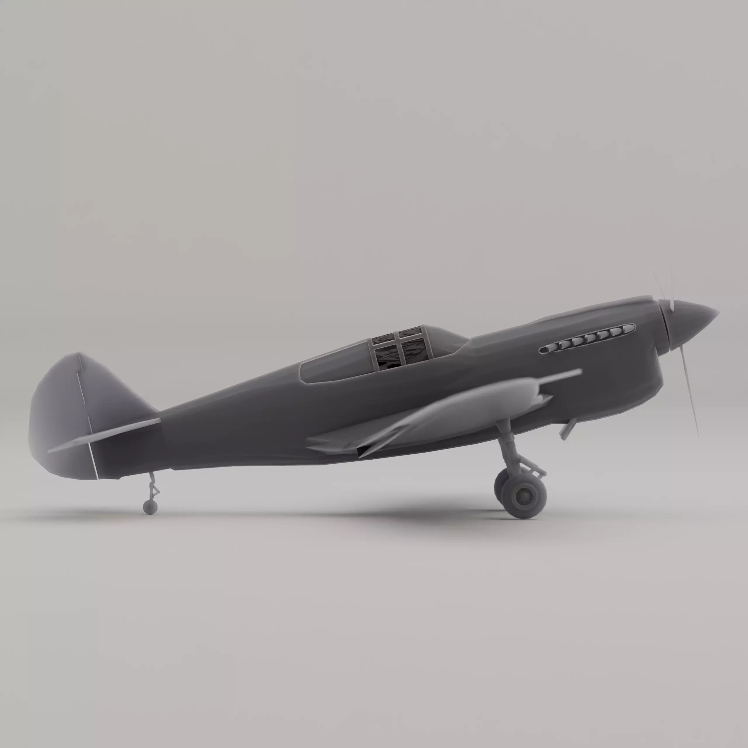 P-40 Warhawk 3D print model_1