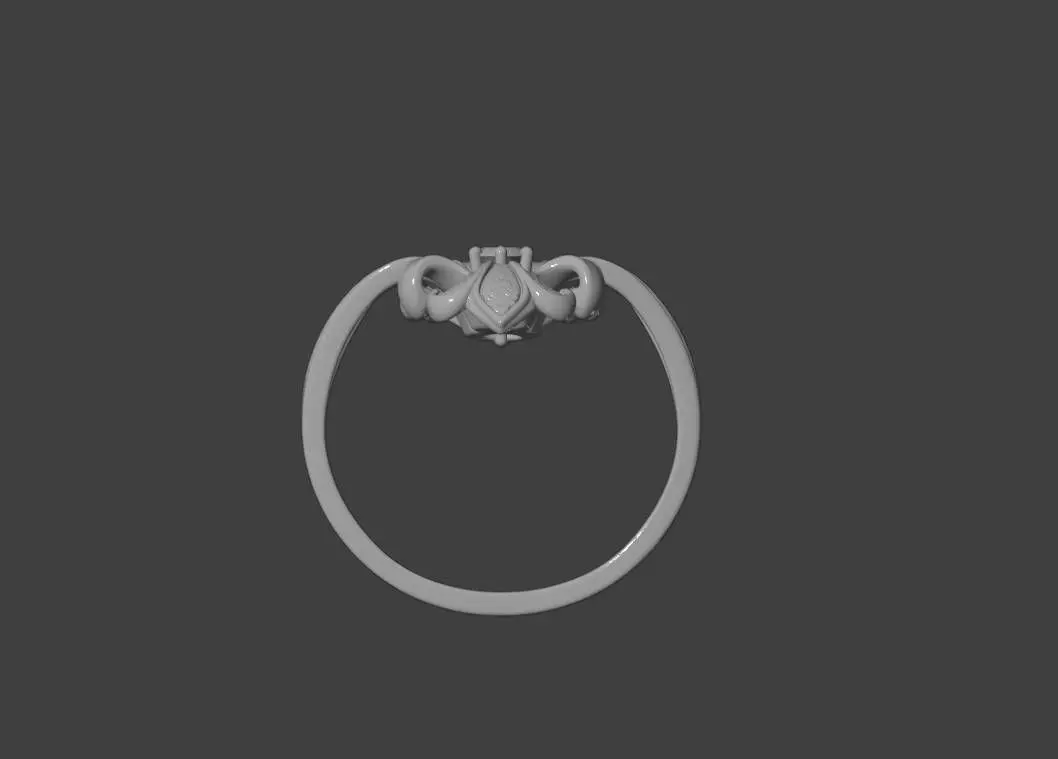 Crown Design Diamond Ring 3D print model