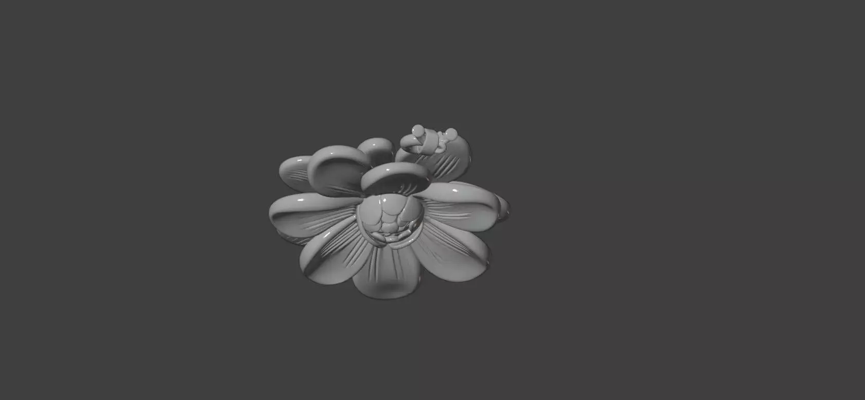 Layered Petal Carved Pendant 3D print model_7