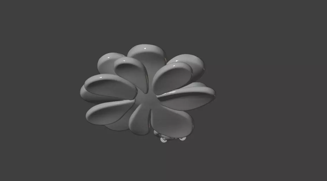 Layered Petal Carved Pendant 3D print model_8