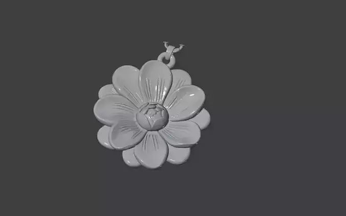 Layered Petal Carved Pendant