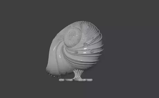 Spiral Texture Bird Sculpture