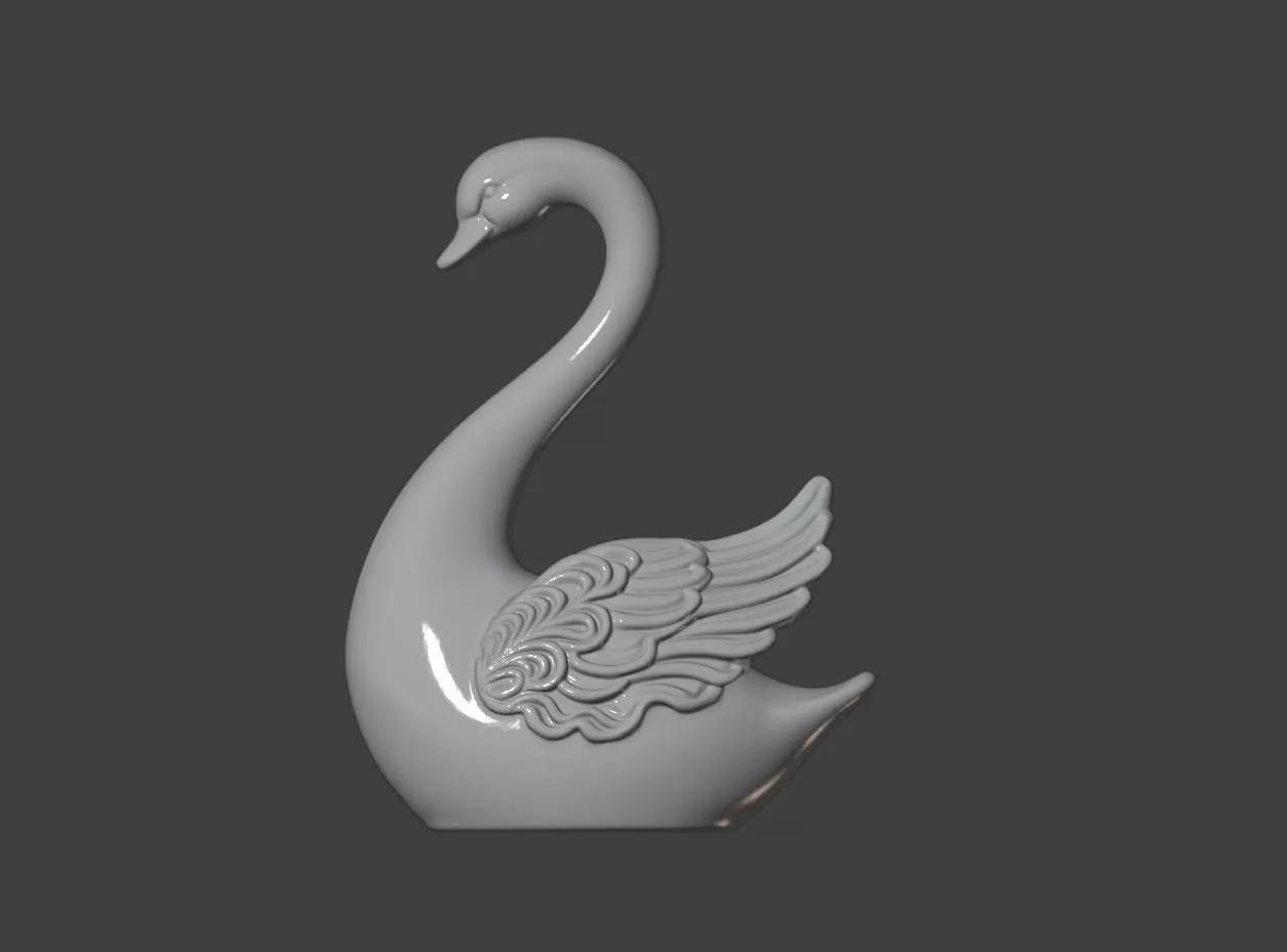 Swan Ceramic Ornament 3D print model