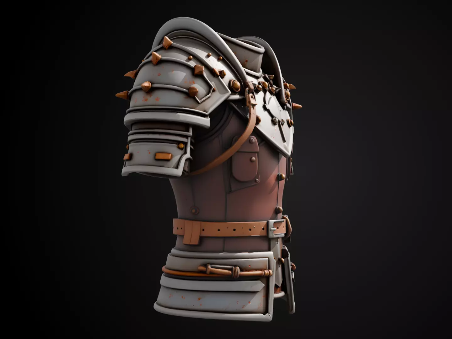 Stylized Viking Armor - Berserker Chest 3D print model_2