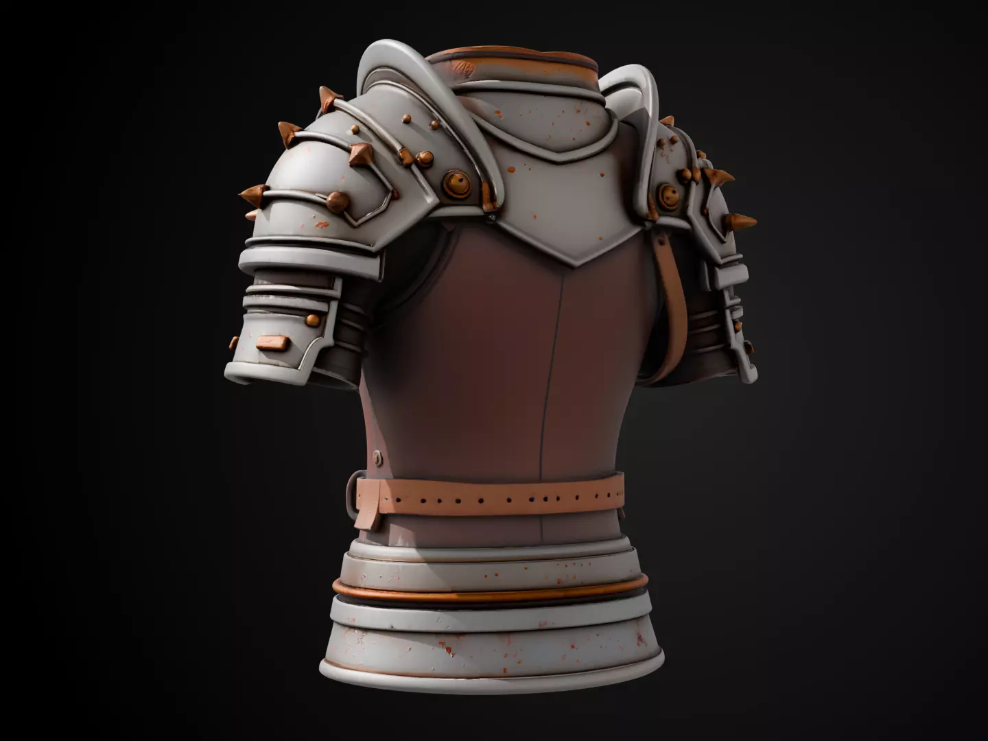 Stylized Viking Armor - Berserker Chest 3D print model_7
