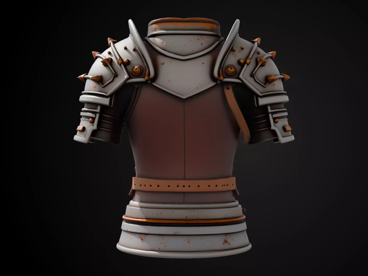 Stylized Viking Armor - Berserker Chest 3D print model_6