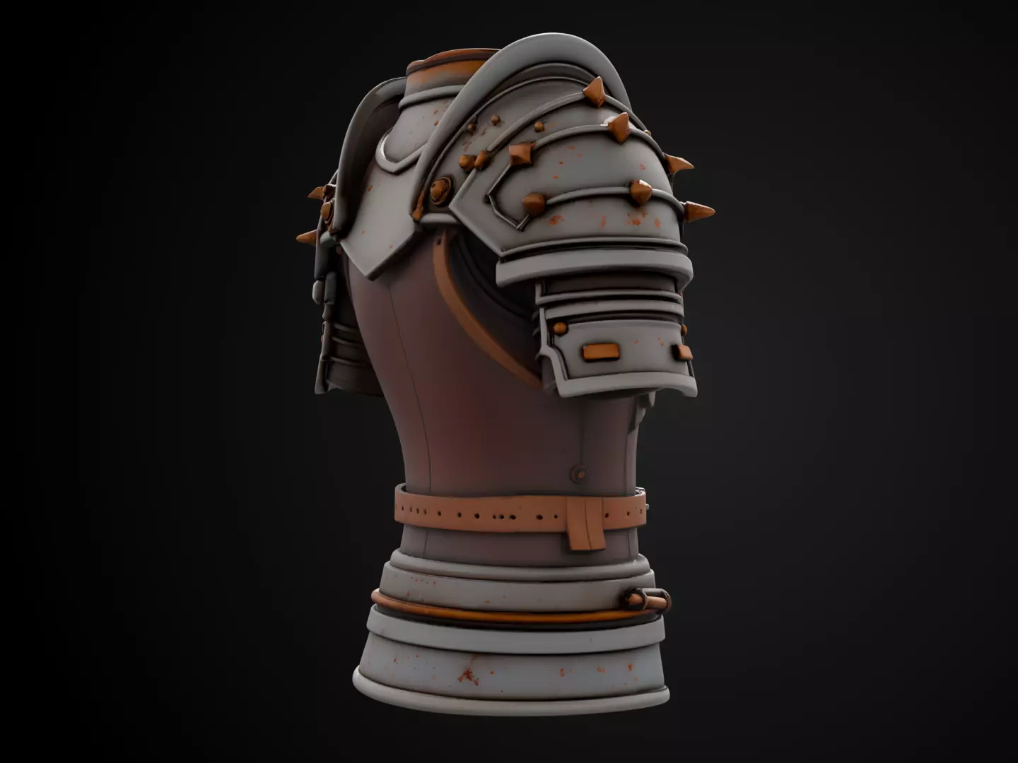 Stylized Viking Armor - Berserker Chest 3D print model_4
