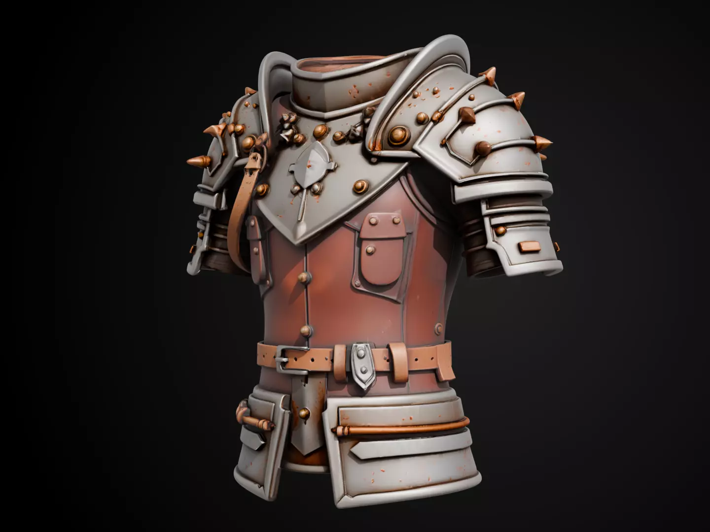 Stylized Viking Armor - Berserker Chest 3D print model_11
