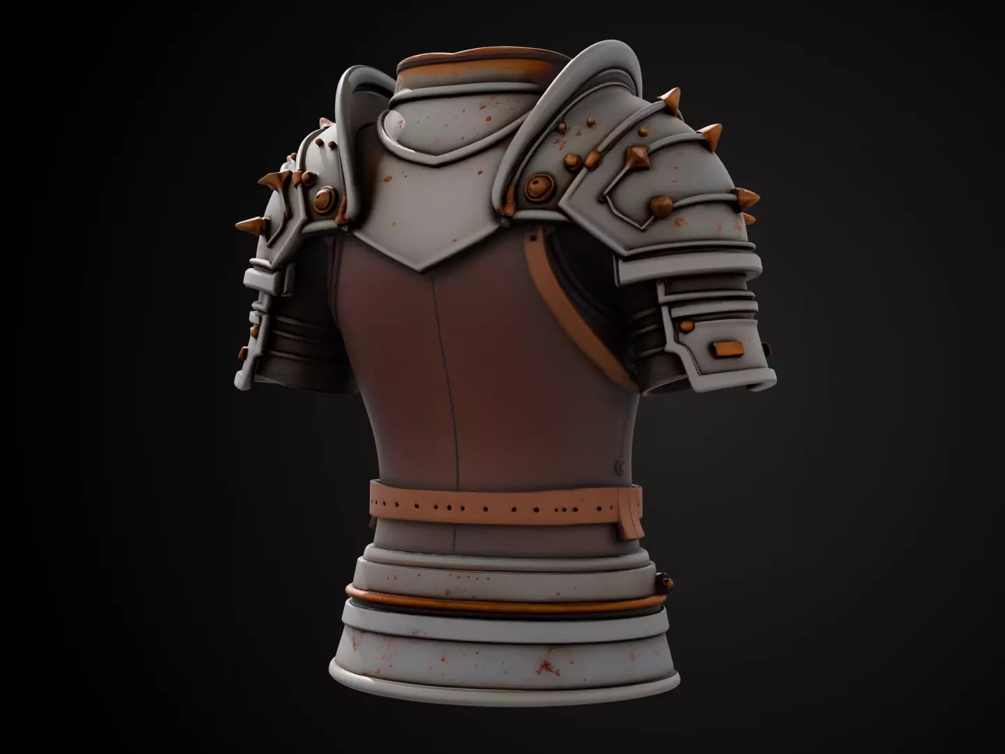 Stylized Viking Armor - Berserker Chest 3D print model_5