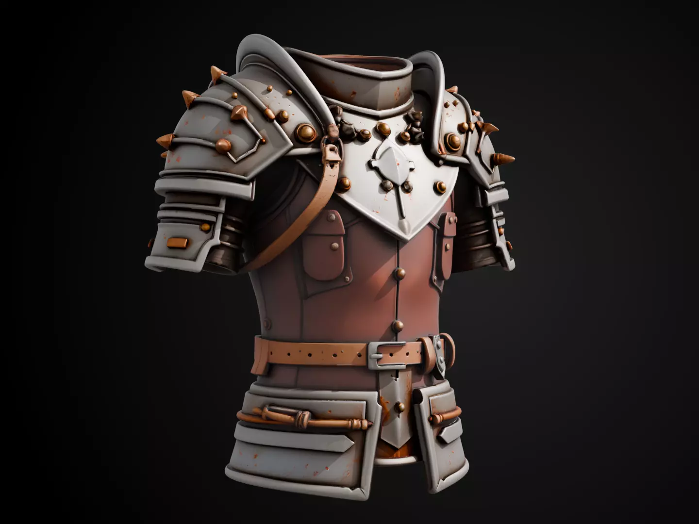 Stylized Viking Armor - Berserker Chest 3D print model_1