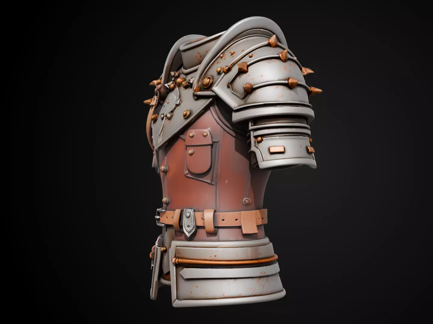 Stylized Viking Armor - Berserker Chest 3D print model_10