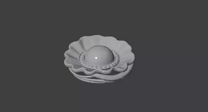 Pearl Shell Diamond Brooch