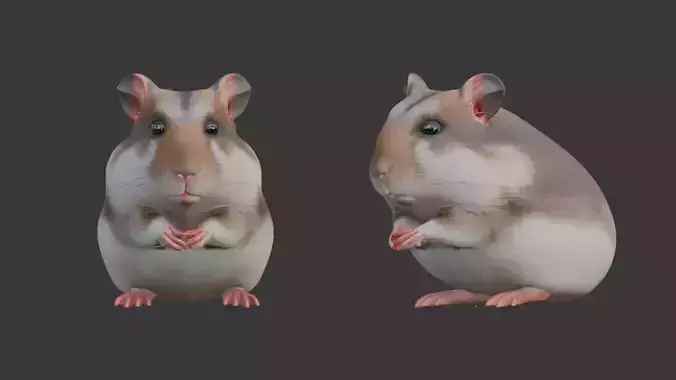 Hamster 3D Scan Print Miniature
