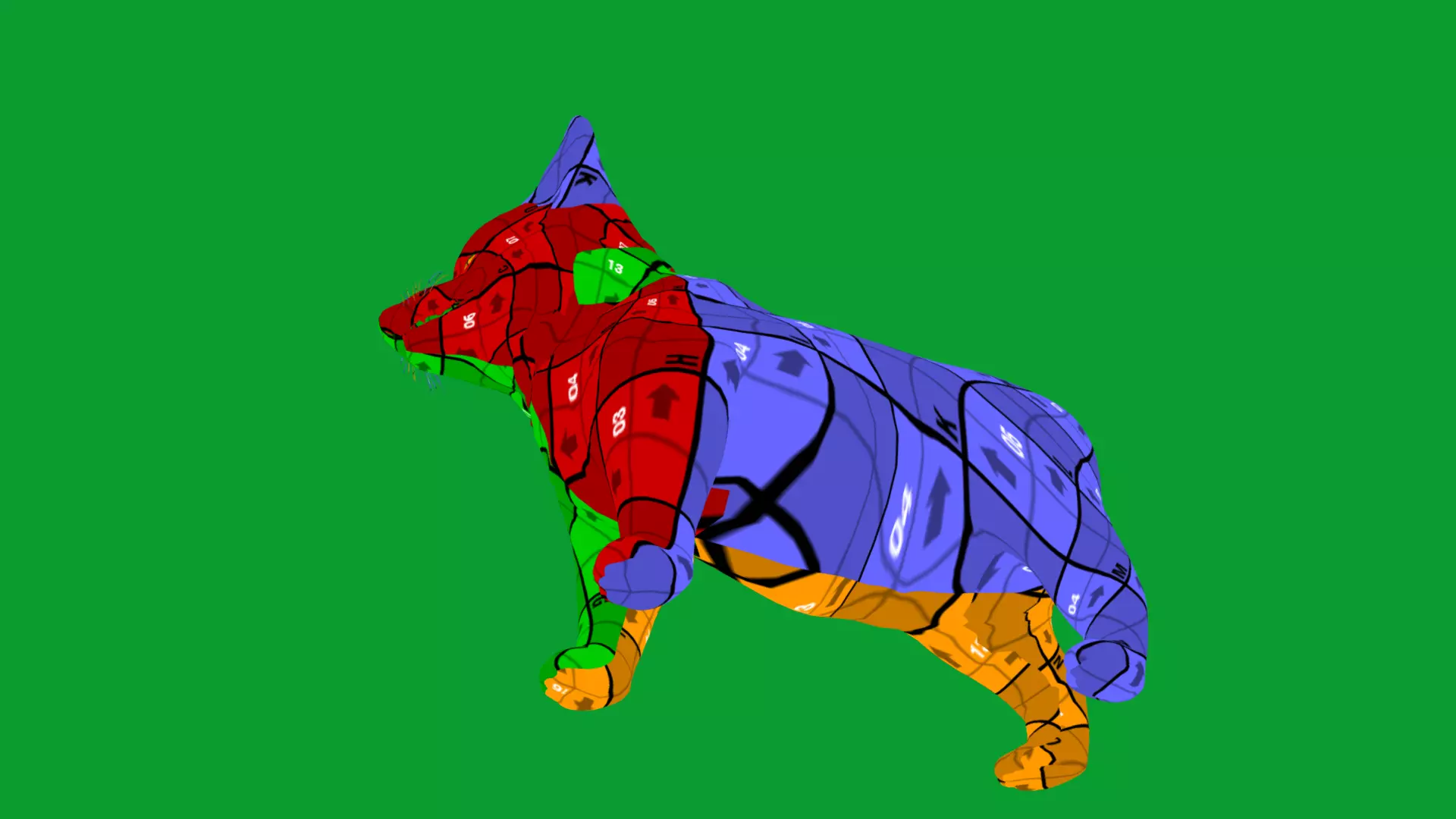 Pembroke Corgi Puppy Dog Low-poly 3D model_37