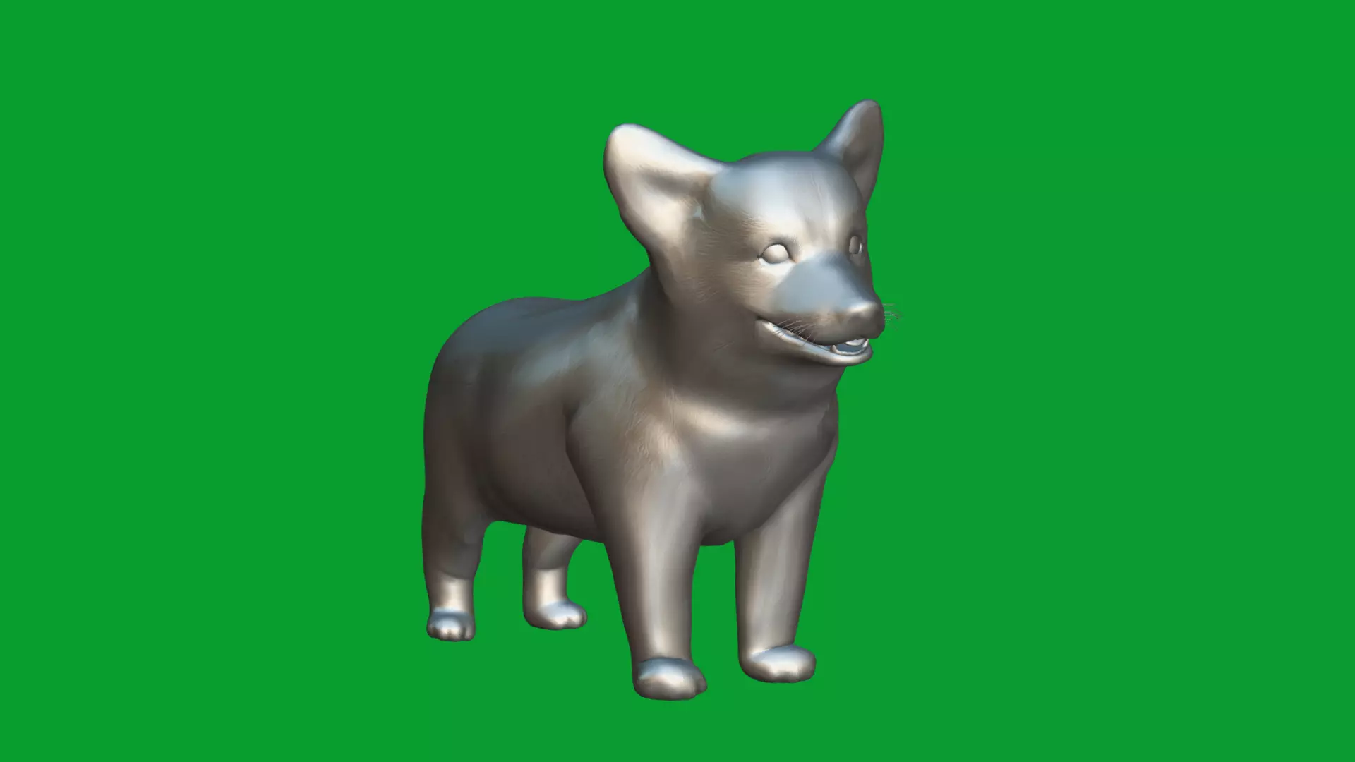 Pembroke Corgi Puppy Dog Low-poly 3D model_38