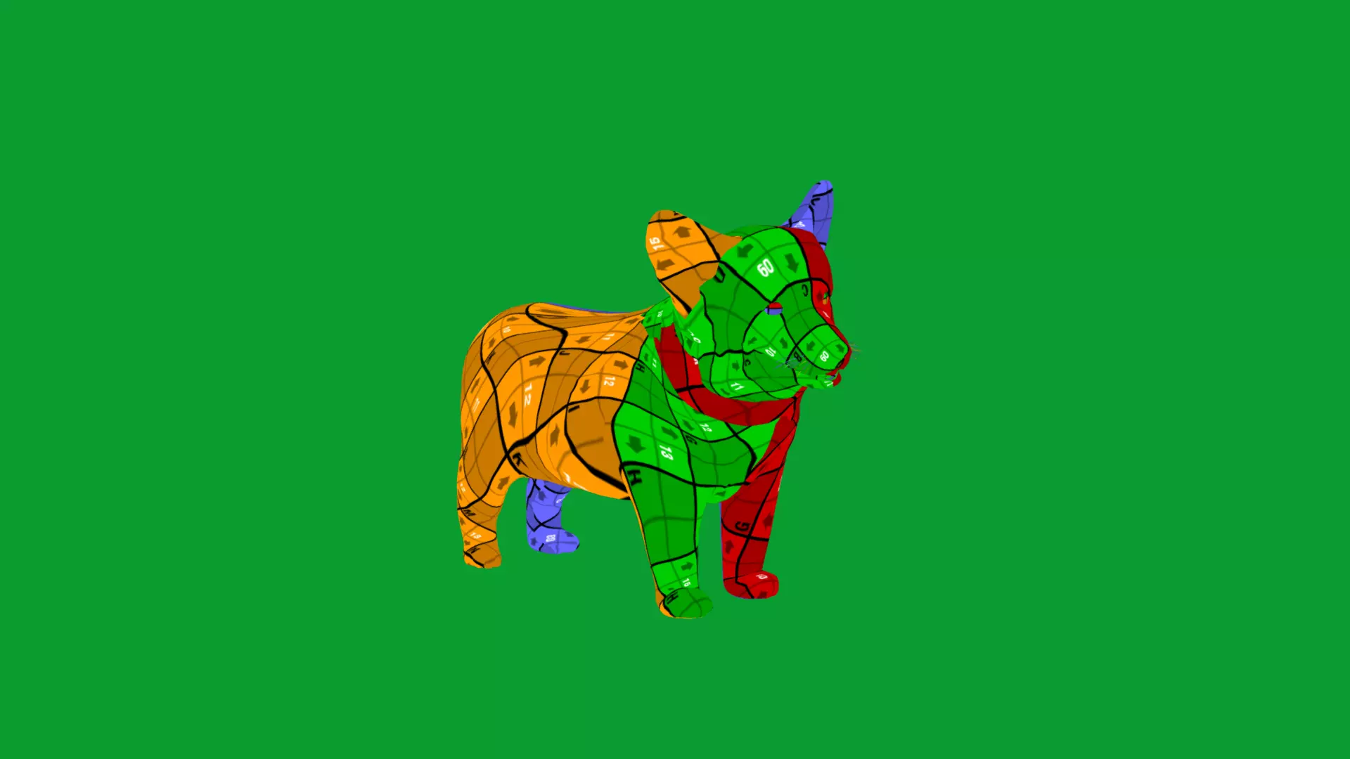 Pembroke Corgi Puppy Dog Low-poly 3D model_30