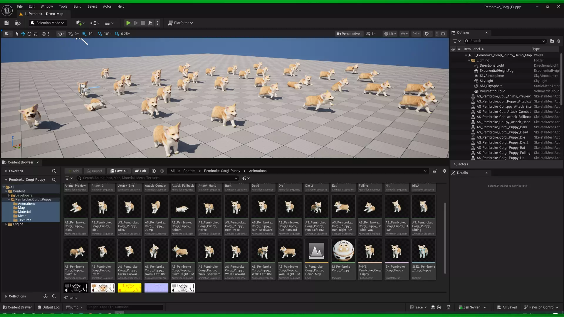 Pembroke Corgi Puppy Dog Low-poly 3D model_2