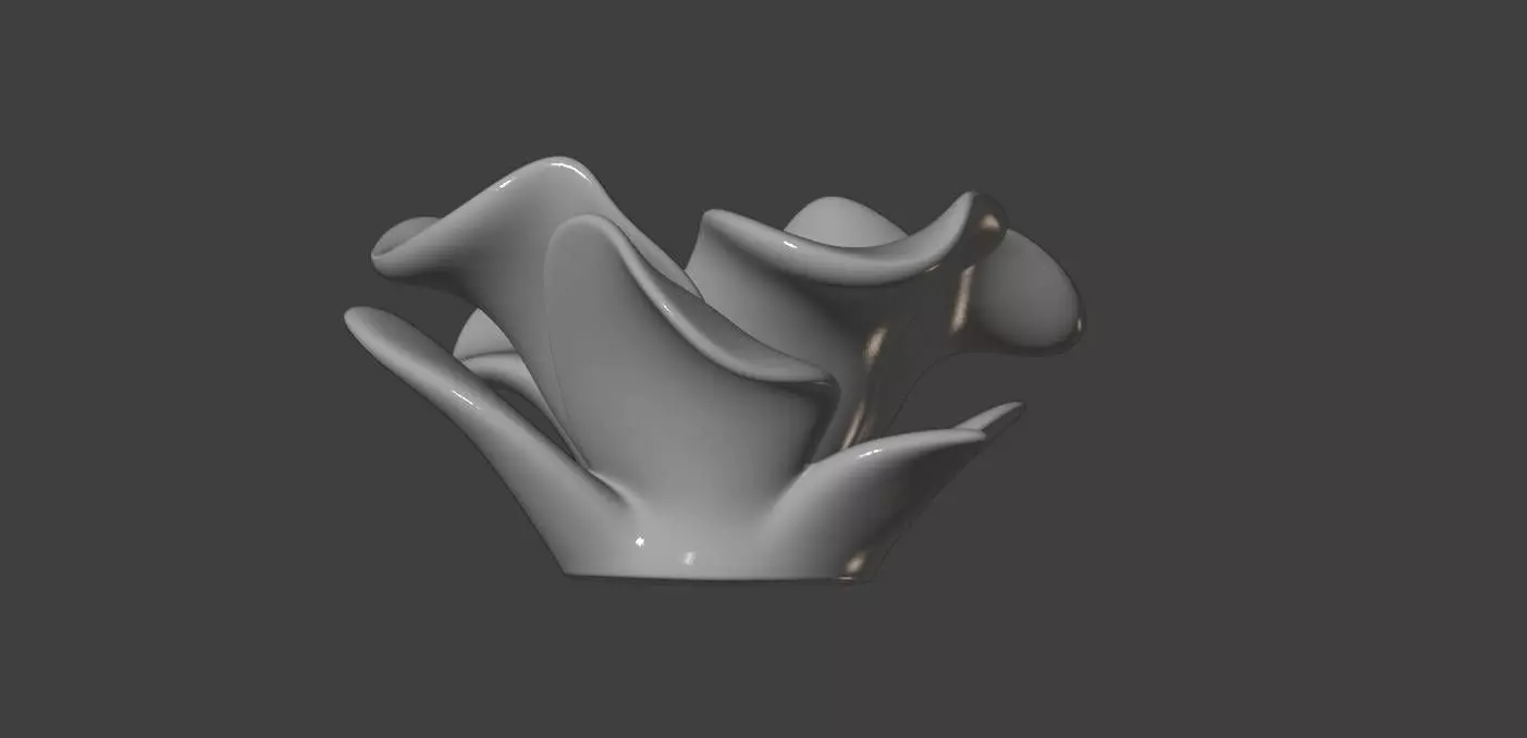 Gradient Color Floral Ceramic Ornament 3D print model