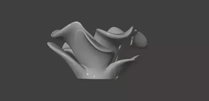 Gradient Color Floral Ceramic Ornament