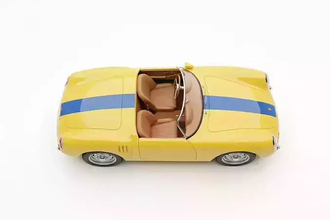 Porsche 550 Spyder Inspired Low-poly 3D model 2