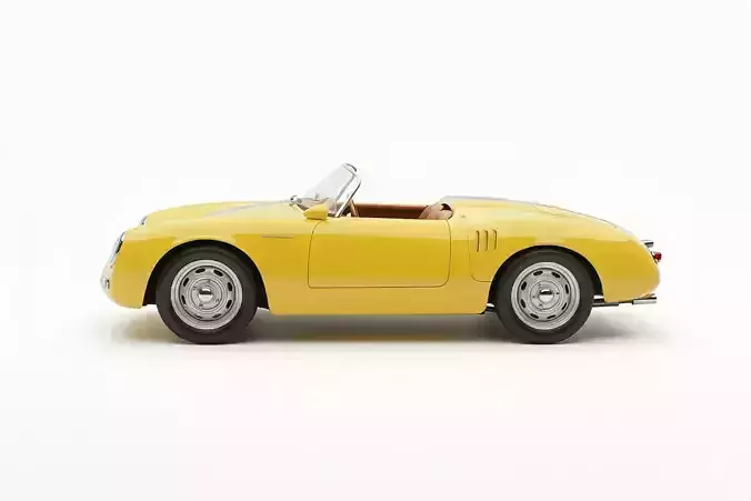 Porsche 550 Spyder Inspired Low-poly 3D model 5