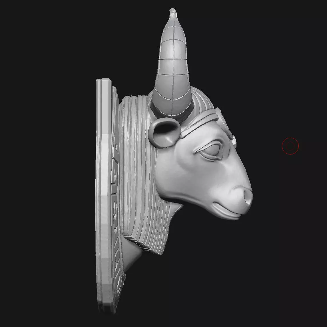 bull head sculpture 3D print model_3
