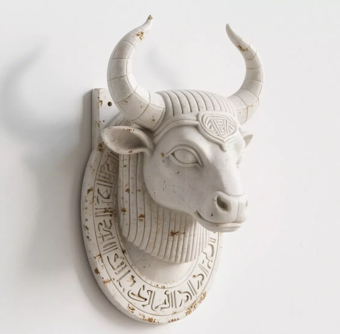 bull head sculpture 3D print model_0