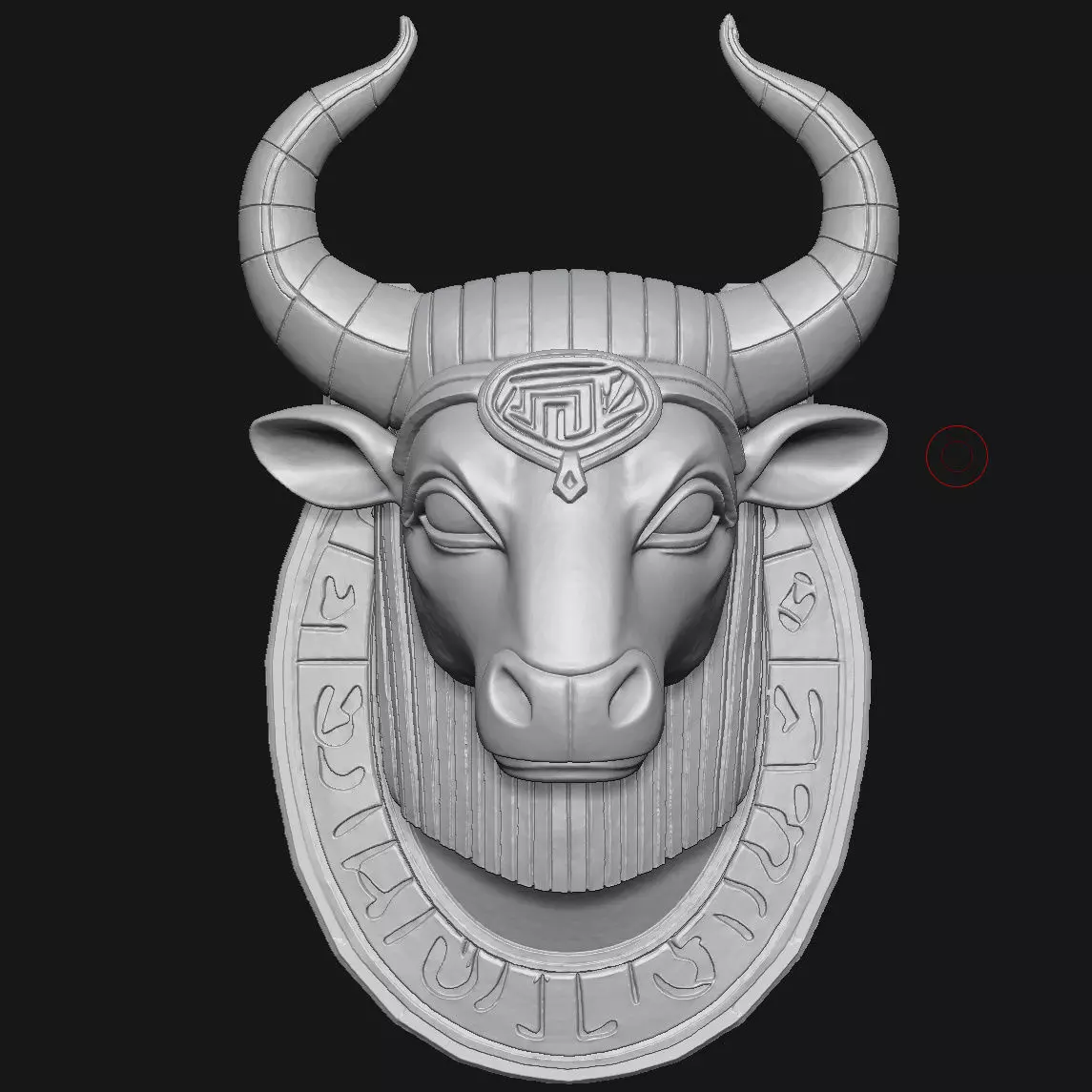 bull head sculpture 3D print model_2