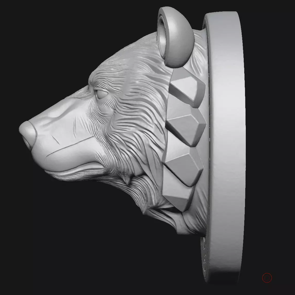 bear sculpture 3D print model_4
