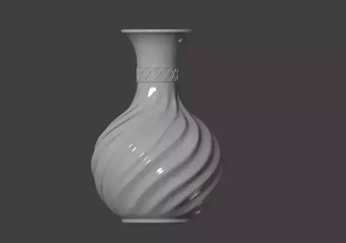 Spiral Texture Ceramic Vase