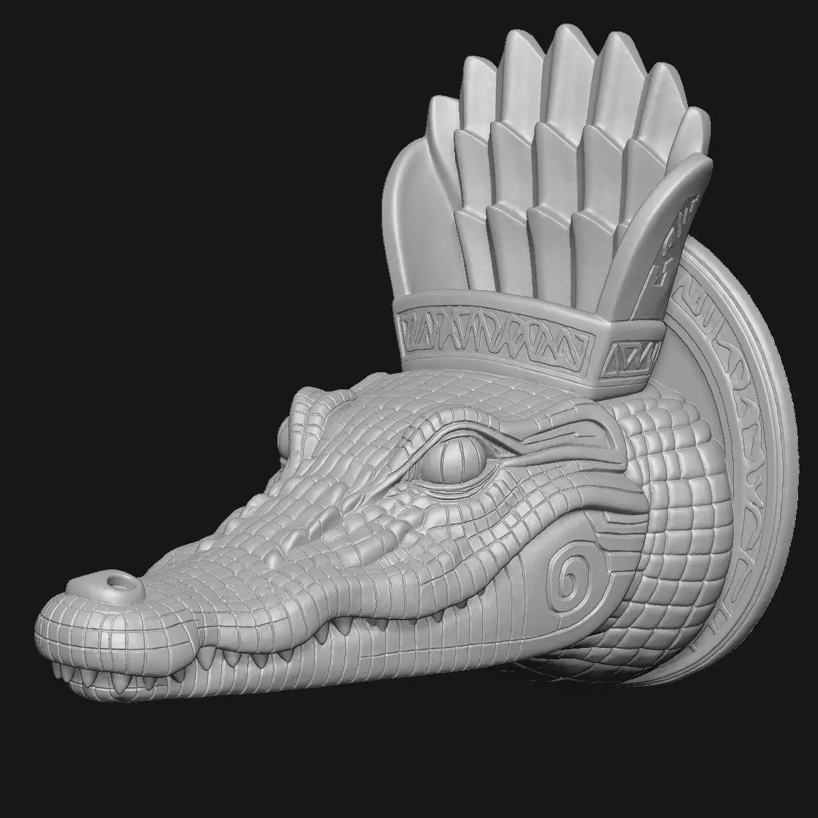 Crocodile 3D print model_1