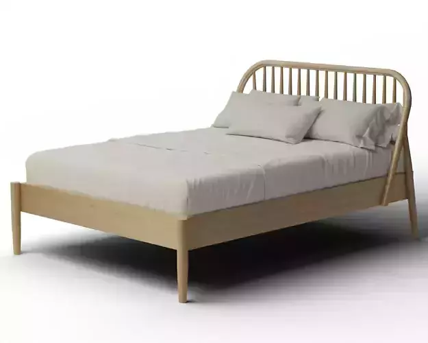 Bodie Oak Spindle Kids Queen Bed