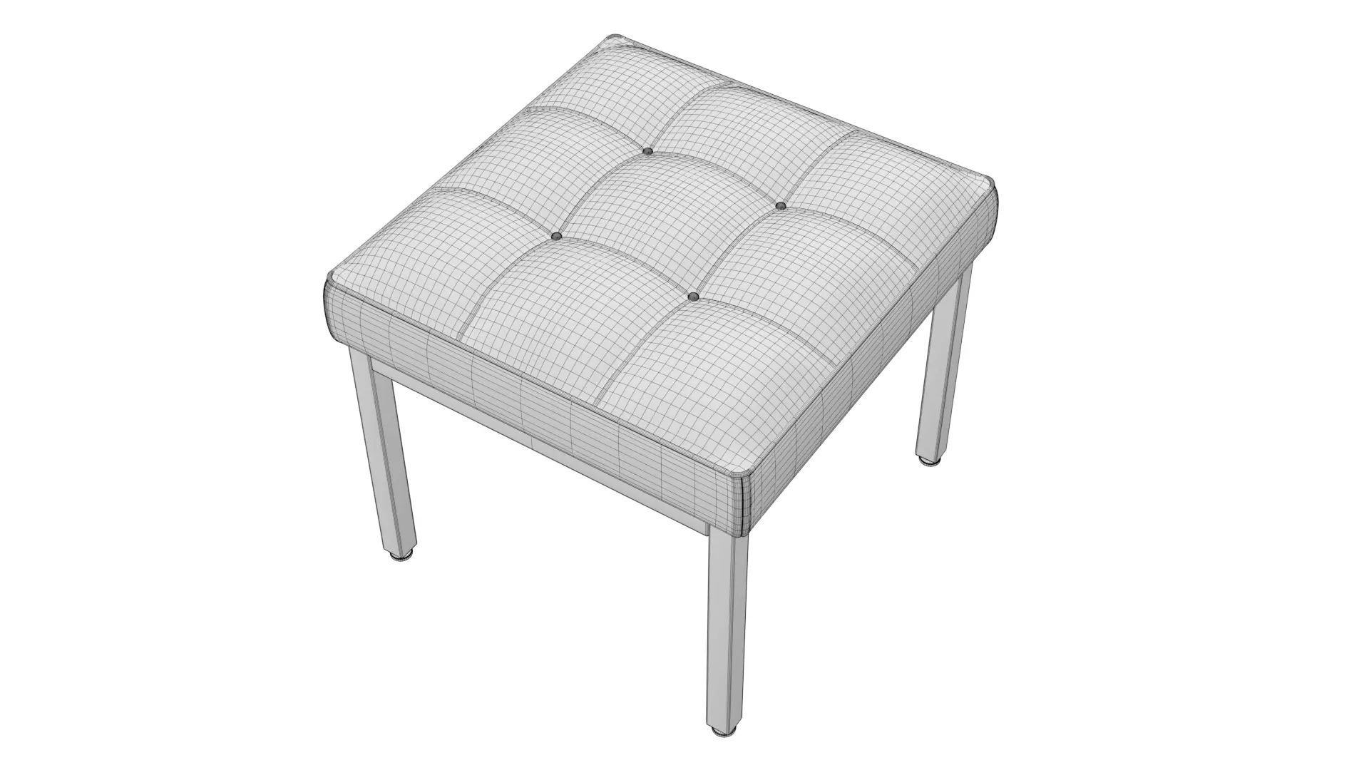 Florence Knoll Relaxed Stool 3D model_6