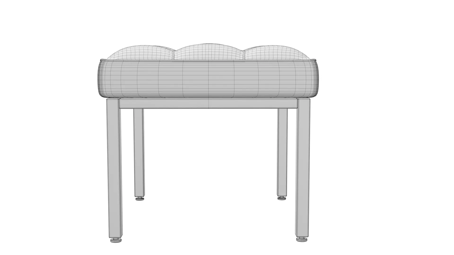 Florence Knoll Relaxed Stool 3D model_7