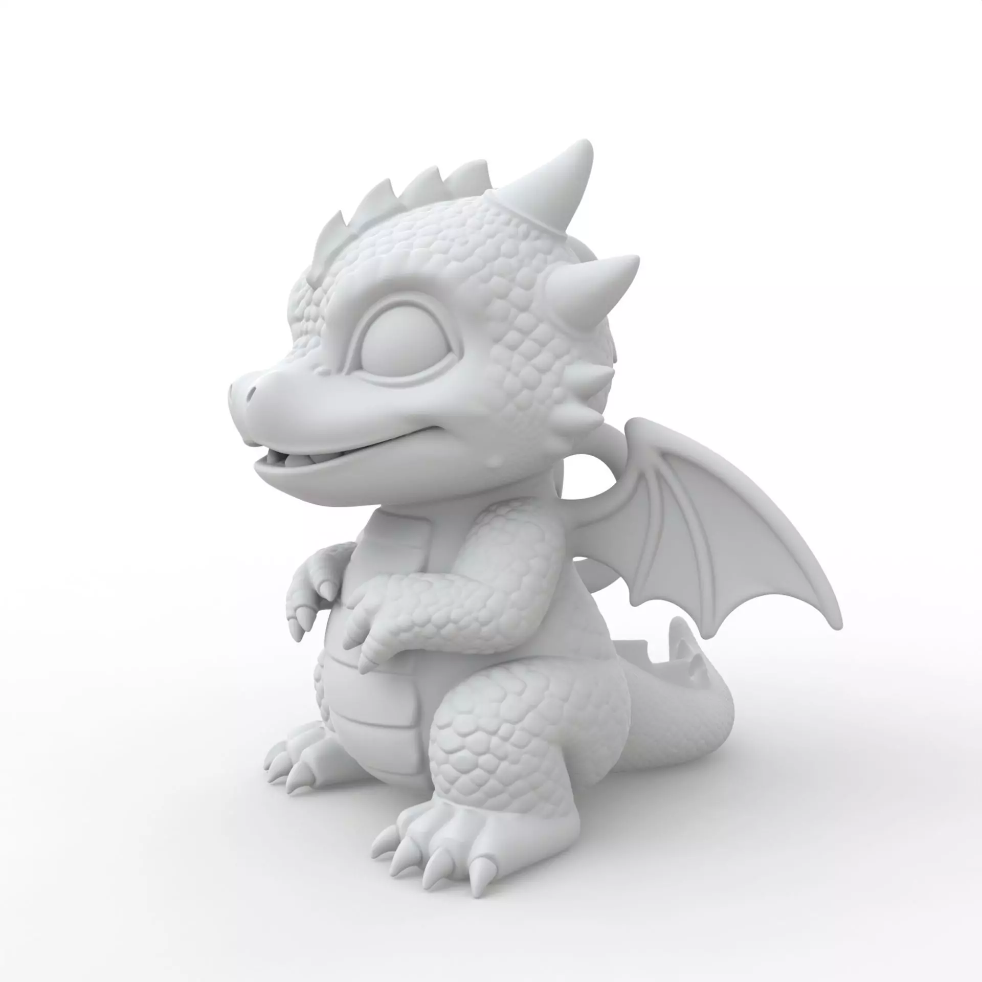 Baby Dragon Keychain 3D Print Model 3D print model
