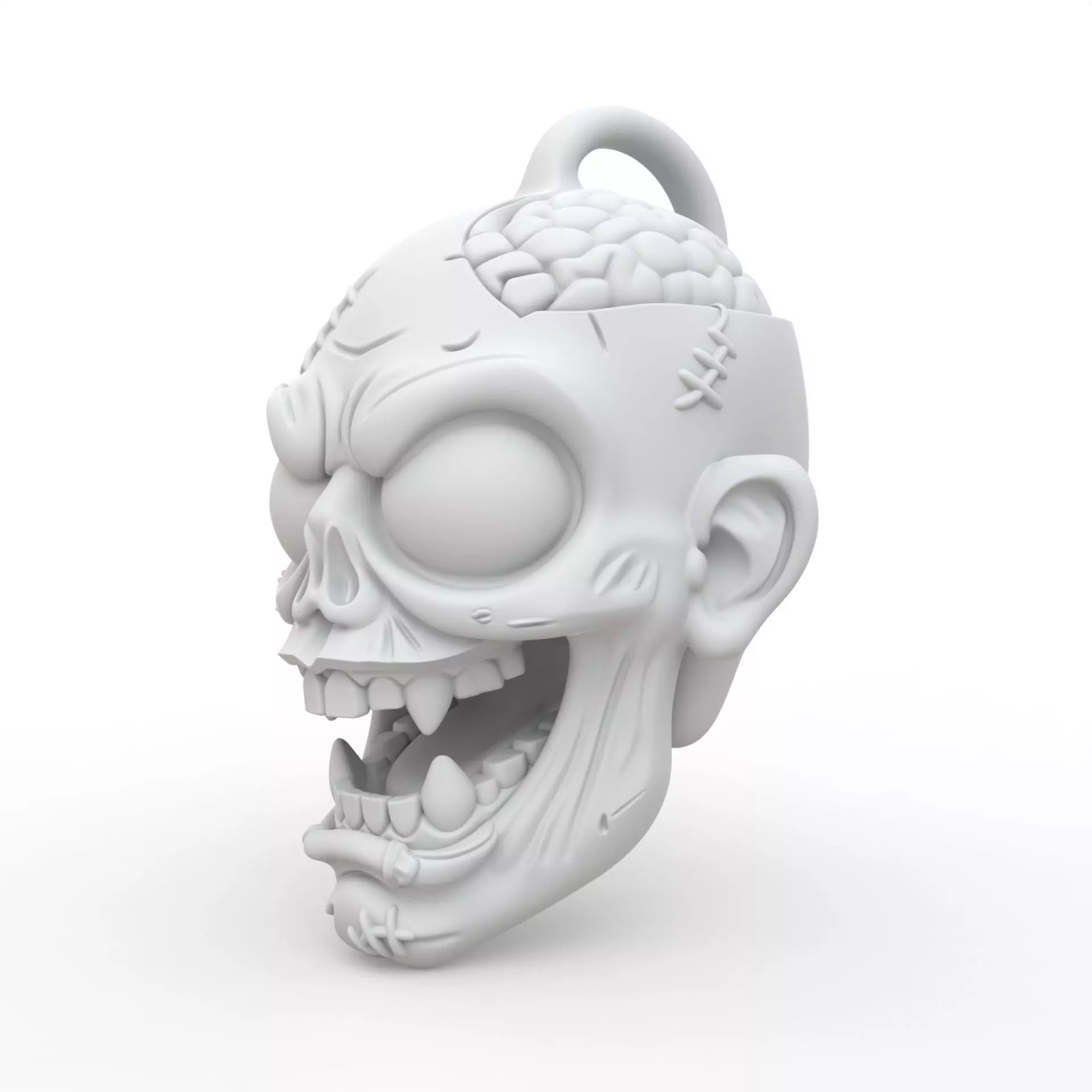 Zombie Keychain 3D Print Model 3D print model_1