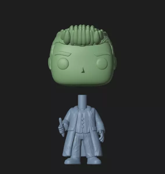 10th and 11th Doctor Who Funko Pop  with TARDIS 3D print model_4