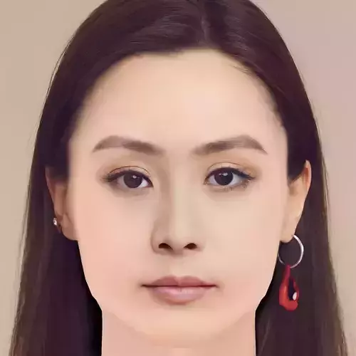 Fala Chen Head - No Hair - Low poly head for game