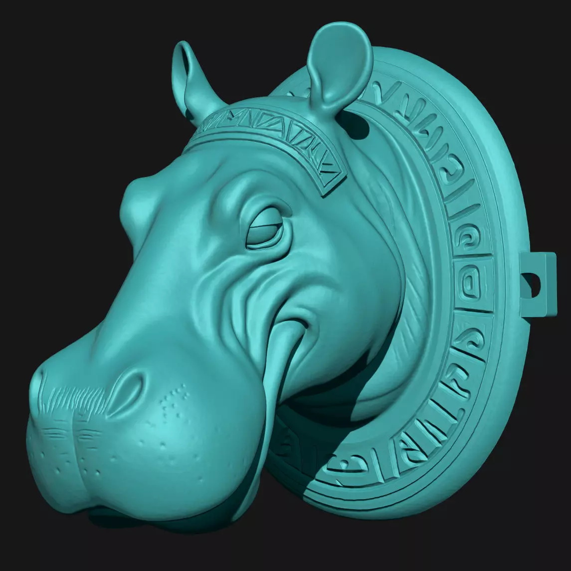 Hippopotamus 3D print model_2
